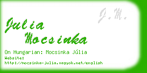 julia mocsinka business card